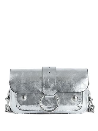 Zadig&Voltaire metallic leather crossbody bag - Silver