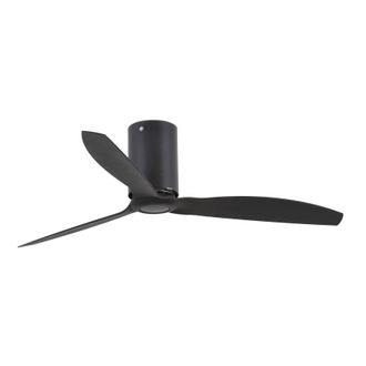 Netlighting Mini Tube Matt black ceiling fan 3 Blades with DC motor