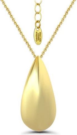 Christian Siriano Sculpted Teardrop Pendant Necklace in Gold at Nordstrom Rack, Size 18