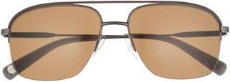 Ted Baker 58mm Polarized Navigator Sunglasses in Brown at Nordstrom Rack