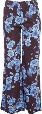 Lords of Harlech Phillis Wide Leg Tailored Pant in Serious Floral Plum at Nordstrom, Size 14