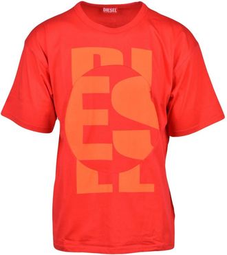 Diesel T-shirt - Heren - T-shirts - Rood - M - Katoen - Tops