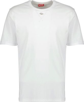 Diesel Tops, Heren, Wit, L, Katoen, T-Madjust-Tr T-shirt