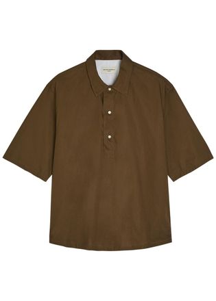Officine G&eacute;n&eacute;rale Joris Cotton Shirt - Dark Brown - M