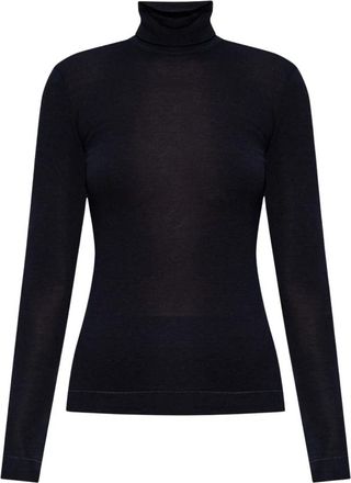 Hanro Trui met lange mouwen en col - Dames - Coltruien - Zwart - M - Wol - Truien & Vesten