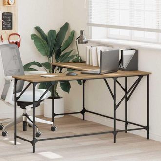 vidaXL vidaXL Scrivania Rovere artigianale 149 x 149 x 75 cm