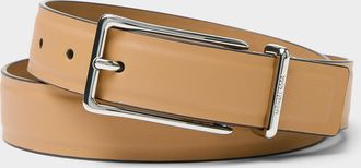 Michael Kors Michael Michael Kors - Womens Elongated metallic buckle leather belt