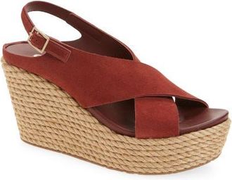 Pedro Garcia Donvina Platform Wedge Slingback Sandal in Henna Castoro at Nordstrom, Size 8.5Us