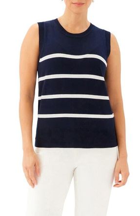 Karen Kane Stripe Sweater Vest in Navy Off White at Nordstrom, Size X-Small