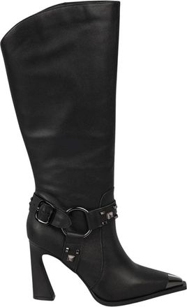Alma En Pena Hoge laars met metallic details - Dames - Cowboylaarzen - Zwart - 38 EU - Schoenen