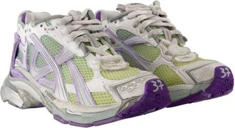 Balenciaga Womens Mixed-Mesh Runner Sneaker White Synthetic