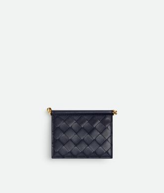 Bottega Veneta Solstice Business Card Case - Blue - Woman - 100% Calfskin