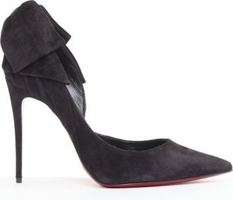 Christian Louboutin Suede Bow Stiletto Pump