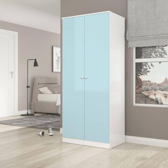 Seconique Denver 2 Door Wardrobe in Blue
