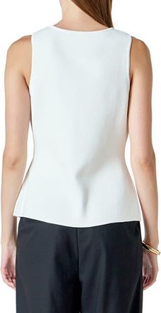 endless rose Knit Button-Up Vest in Cream at Nordstrom, Size X-Small