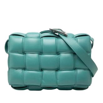 Bottega Veneta Pre-owned Padded Cassette Crossbody Bag - Dames - Pre-owned - Blauw - Maat: ONE Size Leer
