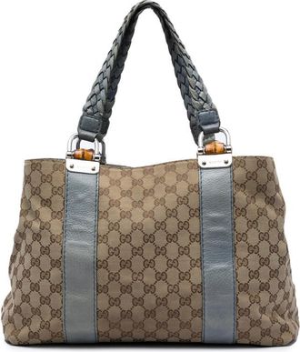 Gucci Pre-owned Gucci Medium GG Canvas Bamboo Libeccio Tote Ladies 6EFJUALCKB43G7IE