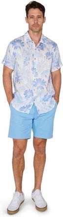 Lords of Harlech Uomo Springtime Short Sleeve Fine Linen Shirt in Springtime White at Nordstrom, Size Medium