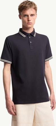 Moncler Mens Polo Manches Courtes Noir Black T-Shirts And Polos