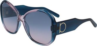 Ferragamo SF 942S 431 Womens Sunglasses Blue Size 61