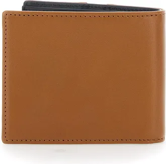 Valentino Garavani Mens Bi-Fold Wallet Brown Leather