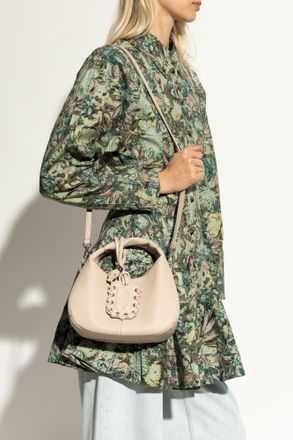 Ganni Handbag Hobo Mini, Womens, Beige