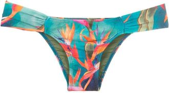 Lygia & Nanny Ritz gathered-detail bikini bottoms - women - Spandex/Elastane/Polyamide - 38 - Blue