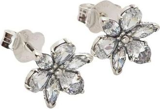 Pandora Sprankelende Herbarium Cluster Oorbellen - Dames - Oorbellen - Wit - ONE Size - Accessoires