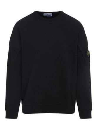 Stone Island Crew Neck Sweater With Logo Patch