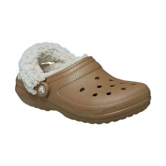 Crocs Classic 211396-2EY Clog Men Sepia Fleece Lined Slip On Casual Shoes JAX959