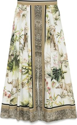 Elie Saab Gonna lunga con stampa Savannah - Toni neutri