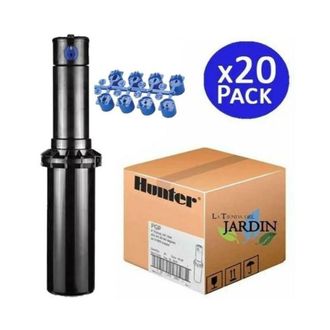Hunter Pack 20 Aspersor De Riego Pgp-04 3/4 Alcance 6,4 A 15,8 Metros Aspersor De Turbina Ajustable Pgp Ultra