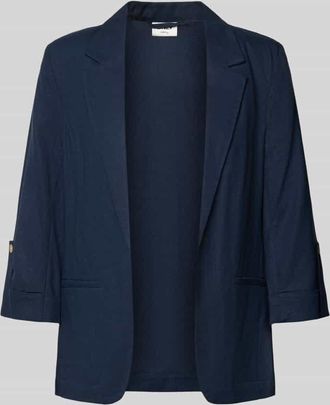 Only Relaxed Fit Blazer aus Viskose-Leinen-Mix Modell GOA in Marine, Gr&ouml;&szlig;e 34