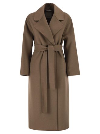 Max Mara Smmhobby Long Wool Drape Coat