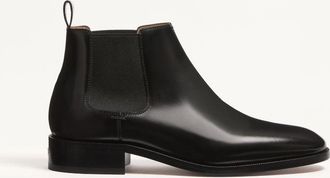 Valentino Garavani Stivaletto Pas Des Dieux In Vitello Uomo NERO 40.5