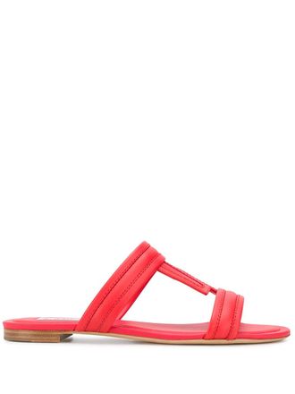 Tod's T monogram sandals - Red