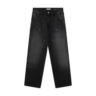Carhartt Work in Progress Carhartt Wip, Straight Jeans, female, Black, Size: M Brandon Double Knee Pant
