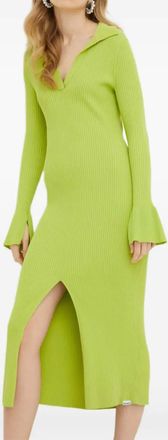 HUGO BOSS Midi-jurk met split - Groen