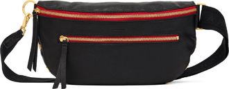 Hammitt Hammitt Charles Crossbody Black Brushed Gold Red Zip Lrg