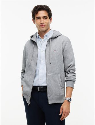 Tommy Hilfiger Mens Essential Zip Hoodie - Grey - XXXL