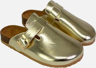 XY London Womens XY London Womens/Ladies Lucy Metallic Cork Slip-on Mules - Gold - Size: 7