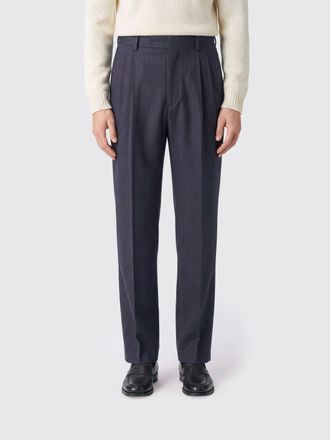 Dries Van Noten Tailored Wool Trousers with Pleats and Concealed Fastening