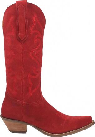Dingo Womens Out West Suede Fashion Snip Toe Boots In Red