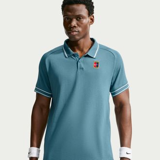 Nike Mens Court Heritage Tennis Polo in Blue | FQ2101-008