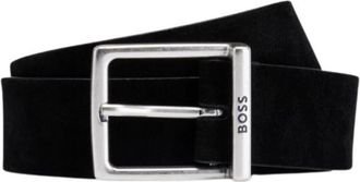 HUGO BOSS Dark Grey Logo Buckle Belt