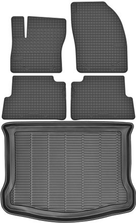 OEM Juego De Alfombrillas De Goma Para Coche Y Alfombrilla Para Maletero Para Ford Kuga I Suv (2008-2013)