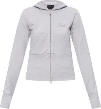Balenciaga Hooded Sweatshirt - Dames - Vesten met rits - Grijs - M - Katoen - Hoodies & sweatvesten