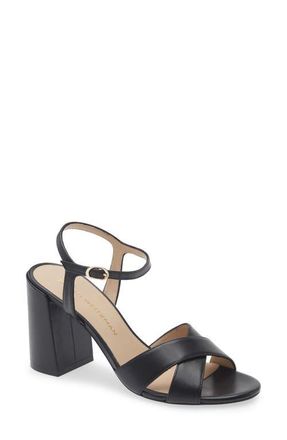 Stuart Weitzman Alyssa Ankle Strap Sandal in Black at Nordstrom, Size 10.5