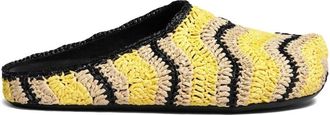 Marni Fussbett Sabot Raffia Slip-On Sandalen - Heren - Slip ons - Veelkleurig - 40 EU - Schoenen