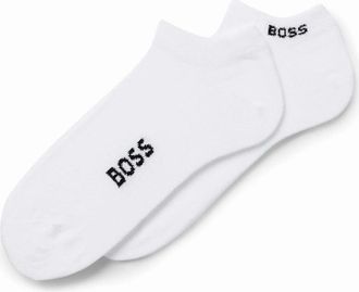 HUGO BOSS Womens 2 Pack of Logo Ankle Socks - White - Size: 3/3.5/5.5/5/4.5/4